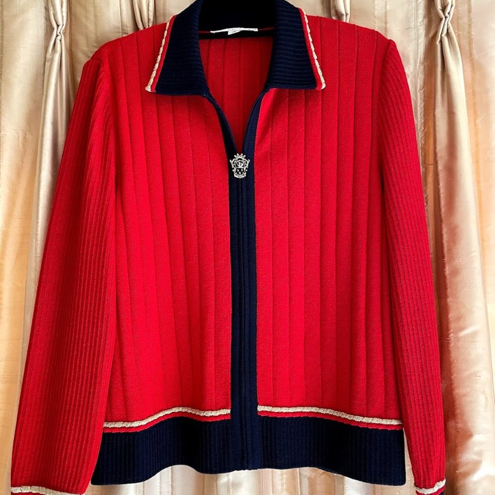 ST JOHN COLLECTION STRIPPED JACKET